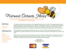 Tablet Screenshot of fruitwoodorchardshoney.com